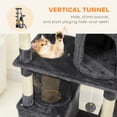 thumbnail image 4 of PawHut Cat Tree, 67" Large Cat Tower with 7 Scratching Posts, Dark Grey, 4 of 10