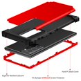 thumbnail image 2 of Galaxy Note20 Ultra Case, Dteck Heavy Dual Layer Rugged Shockproof Case Hard PC Protective Back Cover For Samsung Galaxy Note 20 Ultra 5G, Red, 2 of 7