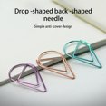 thumbnail image 1 of serony 30 Pieces Paper Clip Cute Water Drop Shape Simple Style Solid Color Office School Note Book Photo Clamp Bookmark Rose Gold, 1 of 9