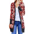 thumbnail image 1 of FOCUSNORM Femmes Juniors Cardigan de Noël à Manches Longues Vêtements de Fête Dessin Animé, 1 of 4