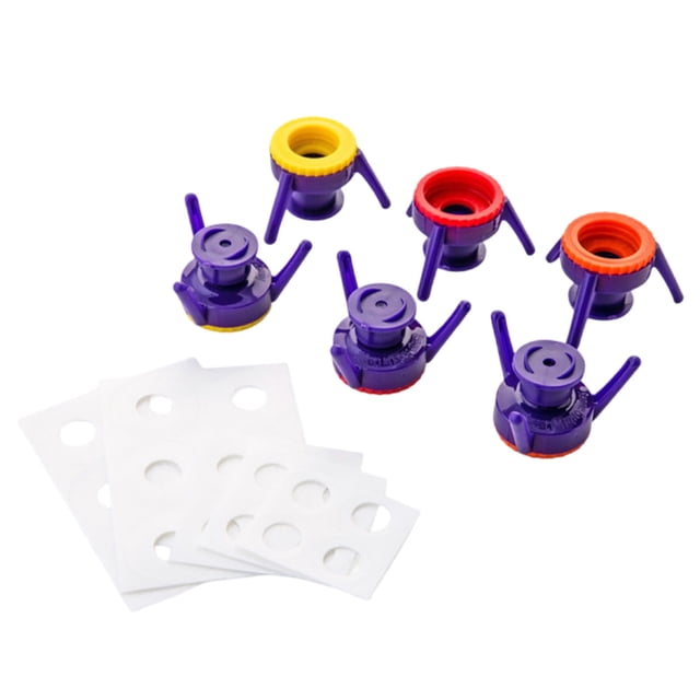 6 Piece Bottle Rack Set with Caps for Effortless Pouring of Thick Liquids Practical Design for Kitchen Bathroom and Makeup Use