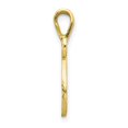 thumbnail image 2 of Diamond2Deal 10K Yellow Gold Grooved Letter N Initial Pendant for Women, 2 of 5