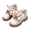 thumbnail image 1 of Stylish Girls Boots for Riding Simple Autumn and Winter - Rain Boot Bow Design Children's Leather Girls Booties Size 4 for Girls Boots for Little and Girls Mucks Rain for Girls Big Kids in, 1 of 9