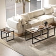 thumbnail image 2 of HOMCOM Nesting Coffee Table Set of 3, End Tables for Living Room, Brown, 2 of 10