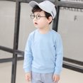 thumbnail image 1 of LSLJS Toddler Baby Boy Girl Fleece Pullover Sweatshirt Solid Color Crewneck Blouse Shirt Tops Warm Fall Winter Clothes, 1 of 5