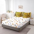 thumbnail image 4 of YST Ensemble de Douillette Simple 7 Pcs, Ensemble de Lit Réversible d'Halloween Simple, Ensemble de Literie Simple Lanterne Citrouille avec Douillette Chauve-Souris Noire, Drap Plat, Drap-Housse, Taies d'Oreiller, Couvre-Oreillers, 4 of 5