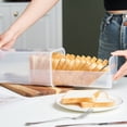thumbnail image 4 of Airtight Bread Storage Container 33cm Transparent Plastic Box with Front Opening for Kitchen Organization and Freshness Preservation, Black or White, 4 of 8