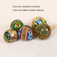 thumbnail image 2 of Maracas en Bois Coquille de Noix de Coco Marteau de Sable avec de Beaux Motifs Instrument de Musique à Percussion Jouets (Livraison Aléatoire), 2 of 7