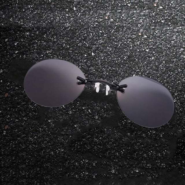 2024 Retro Round Rimless Sunglasses Fashion Clip On Nose Glasses for Men Cycling Eyewear