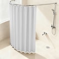 thumbnail image 4 of Bathroom Fabric Shower Curtain Liner with Machine Washable Polyester Material Hotel Quality Reinforced Hook Design Durable Privacy Shield Easy Care Bathroom Accessory, 4 of 4