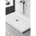 thumbnail image 4 of BeesClover Shower Base with Left Stainless Steel Drain, Rectangular Acrylic Shower Pan Tray with Slip Resistant Textured Surface for Modern Bathroom Floor, Easy Clean, 4 of 8