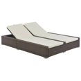 thumbnail image 1 of vidaXL Double Sun Lounger Poly Rattan Brown, 1 of 4