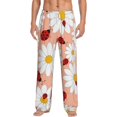 thumbnail image 1 of Kdxio Daisy and Ladybug Print Mens Pajama Pants Set Sleep & Lounge Pants, PJ Bottoms with Pockets and Button Fly-X-Large, 1 of 6