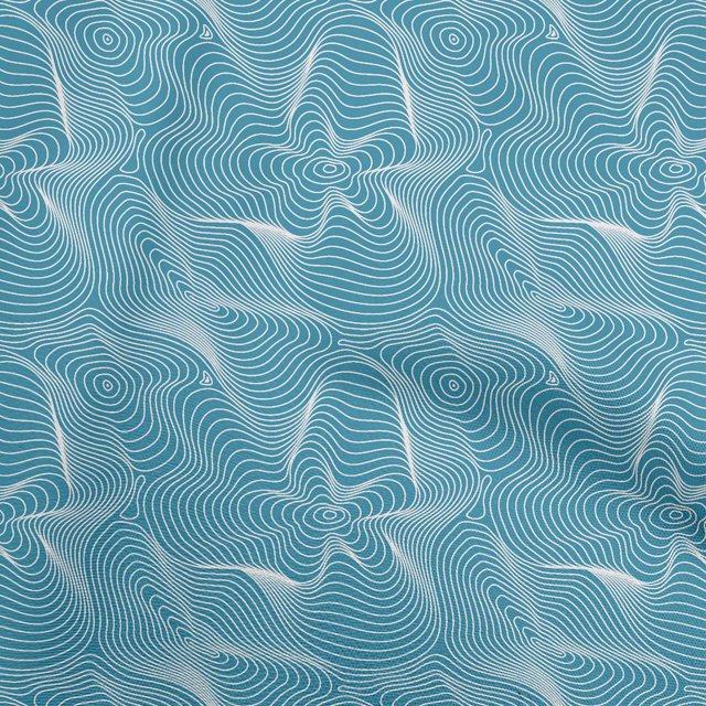 oneOone Tissu Popeline de Coton Bleu Sarcelle Matériau de Robe Tissu Imprimé Tissu au Mètre 56 Pouces de Large