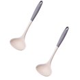 thumbnail image 1 of Oleegame 2PC Kitchen Utensils Set Silicone Kitchenware Set Spatula Spoon Colander Insulated Food Grade Non Stick Pan Household Kitchen Supplies Tools White, 1 of 4