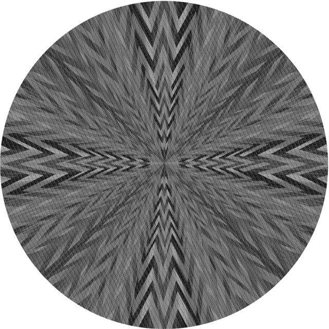 Ahgly Company Tapis de Zone Rond Gris Transitionnel pour Intérieur Lavable à la Machine, 7 Pieds Rond