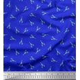 thumbnail image 1 of Soimoi Blue Poly Georgette Fabric Sea Prawns Ocean Print Sewing Fabric Yard 52 Inch Wide, 1 of 1