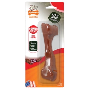 Nylabone Power Chew Bison Bone Alternative Chew Toy Bison Flavor Large