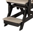thumbnail image 4 of Pemberly Row Resin Fan Back Balcony Glider in Weatherwood/Black, 4 of 5
