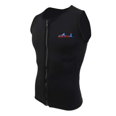 Wetsuit Vest Men Sleeveless 2mm Neoprene Zipper for Scuba Diving Surfing XXL