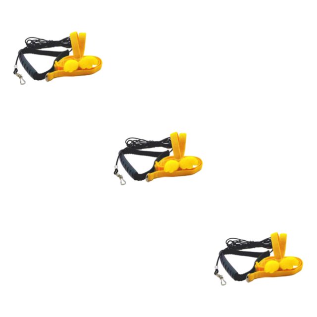 Transemion Animal Perroquet Oiseau Harnais avec Réglable Facile à et Confortable Mignon Réglable Oiseau Harnais Jaune 3Set