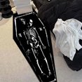 thumbnail image 1 of Fridja Halloween Runner Rug Coffin Skeleton Runner Rug for Hallway Black Kitchen Runner Rug Non Slip Washable Rug Runner with Rubber Back Halloween Kitchen Mat Indoor Outdoor, 15.7x47.2in, 1 of 5