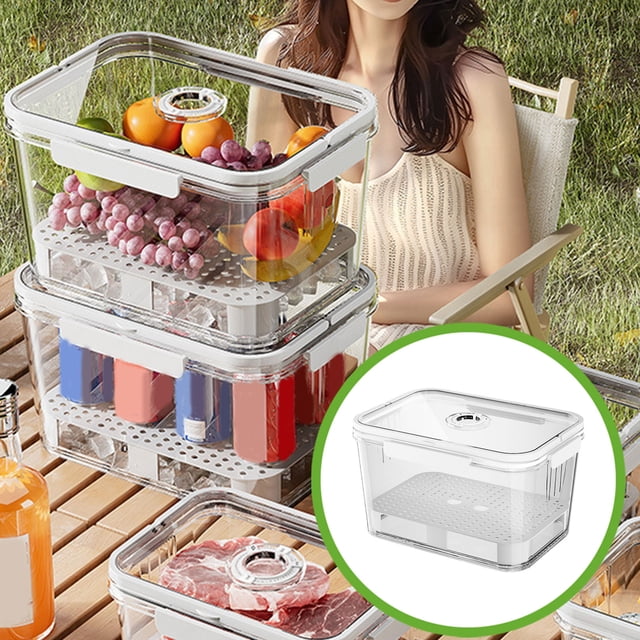 Portable Insulated Lunch Box for Outdoor Camping & Picnics | Leak-Proof Food Storage Container with Freshness Tracker | Small Cooler for Travel, Office, and Home Use | 1-Piece Plastic Organizer
