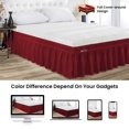 thumbnail image 2 of SGI Bedding 21 Inch Wrap Around Bed Skirt | Microfiber Bed Skirt | Fade Resistant, Wrinkle Free, Anti-static, Decorative, Extra Storage Space, Clutter-Free | King, Burgundy, 2 of 6
