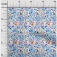 thumbnail image 2 of oneOone Cotton Jersey Light Blue Fabric Asian Floral Craft Projects Decor Fabric Printed By The Yard 58 Inch Wide, 2 of 4