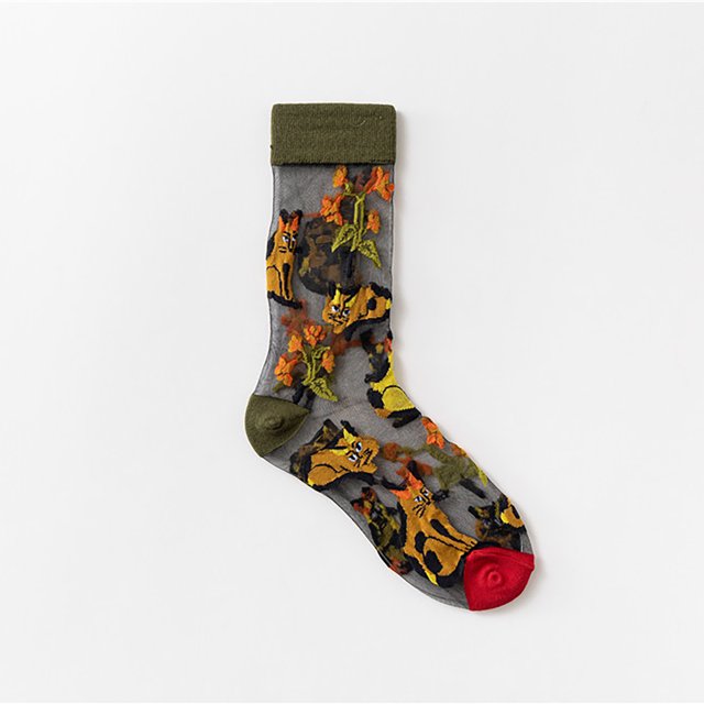 Jusqu'à 65% de Rabais SMihono Mode Women Mesh Femmes Respirabilité Patchwork Minces Bas Socks Women