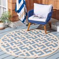thumbnail image 5 of Safavieh Courtyard Collection Tapis Bleu Intérieur Extérieur, Carré, 5 Pieds3 Pieds, Fabriqué à la Machine, 1 Unité, 5 of 5
