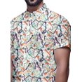 thumbnail image 4 of BESTMAN Slim Fit Shirts For Men Button Down Short Sleeve Printed Shirts For Boys, 4 of 5