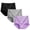 Hot Pink-a, variant on Mrat Silk Panties for Women 3PCS Women's Briefs Comfortable Cotton High Waist Underwear Women Cotton Panties Satin Panties S-189 Purple 5XL