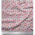 thumbnail image 1 of Soimoi Velvet Fabric Flower Artistic Decor Fabric Printed Yard 58 Inch Wide, 1 of 3