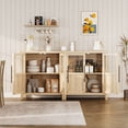 thumbnail image 2 of Entryway Storage Cabinet – Farmhouse Cabinet with 2 Glass Doors, Adjustable Shelves, Multi-Room Sideboard for Kitchen, Dining, Living Room & Hallway – Durable Wood Finish, 2 of 8