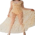 thumbnail image 1 of Jupe en Maille Transparente Taille Haute pour Femmes, Tenue de Plage, Jupe Maxi Plissée, 1 of 5