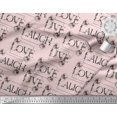 thumbnail image 2 of Soimoi Cotton Cambric Fabric Floral Love Text Printed Fabric 1 Yard 56 Inch Wide, 2 of 5