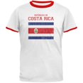 thumbnail image 1 of World Cup Distressed Flag Republica de Costa Rica White/Red Men's Ringer T-Shirt, 1 of 1