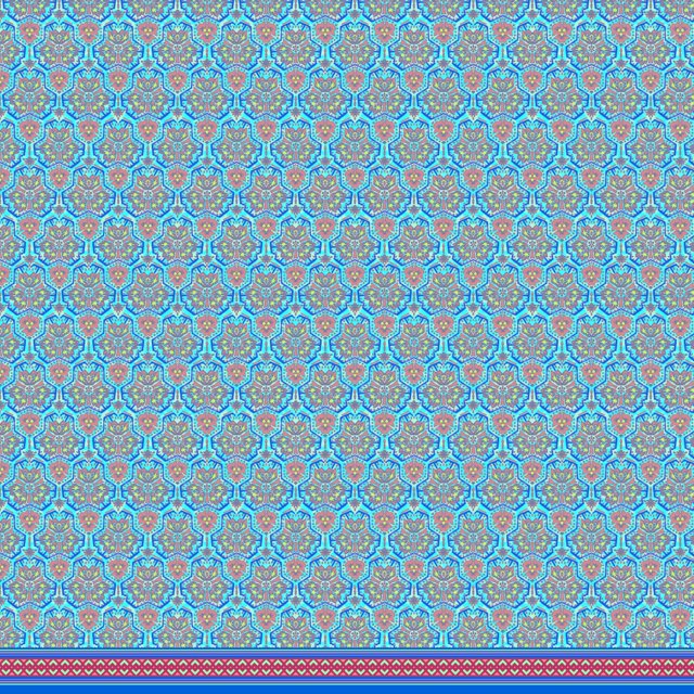 Soimoi Poly Georgette Fabric Floral Damask Panel Print Sewing Fabric Yard 42 Inch Wide