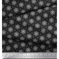 thumbnail image 3 of Soimoi Black Georgette Viscose Fabric Circle Art Geometric Print Fabric by the Yard 42 Inch Wide, 3 of 5
