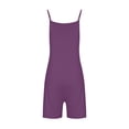 thumbnail image 4 of Dealovy Womens Rompers Sleeveless Spaghetti Strap V Neck Solid Color Lounge Shorts Jumpsuits with Pockets, 4 of 5