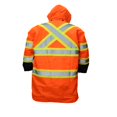 thumbnail image 3 of RK Sécurité RC-CLA3-TOR88 Classe 3 Imperméable Réfléchissant Haute Visibilité Bas Noir Long Manteau de Pluie (2TG Orange)..., 3 of 4