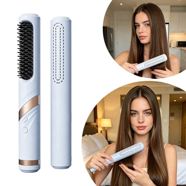 Cold Air Hair Straightener Brush Functional Negative Ion Hair