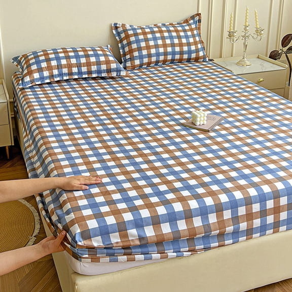 XiYing Double Drap-Housse Lit 86.6x78.74 Po Protège-Matelas Antidérapant Housse Polyester Doux Extensible Drap du Dessous pour Adultes Animaux Poche Profonde jusqu'à 15 Pouces Convient Mousse Ressort Ajustable Beds
