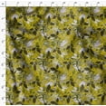 thumbnail image 4 of Soimoi Tissu Georgette Poly Jaune Motif Artistique de Feuilles Tissu au Mètre 42 Pouces de Large, 4 of 5