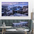 thumbnail image 1 of Rocky Blue Seashore in Morning - Modern Seascape Canvas Artwork, 1 of 3
