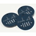 thumbnail image 3 of Inkdotpot Pack Of 100 Made With Love Text Favor Paper Tags Craft Real Silver Foil Hang Tags, 3 of 6