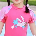 thumbnail image 4 of Kids Girls Rash Guard Bathing Suits Striped Ruffle Long Sleeve Sun Protection Bathing Suit Girls 8-9 Years Girls Clothing, 4 of 9