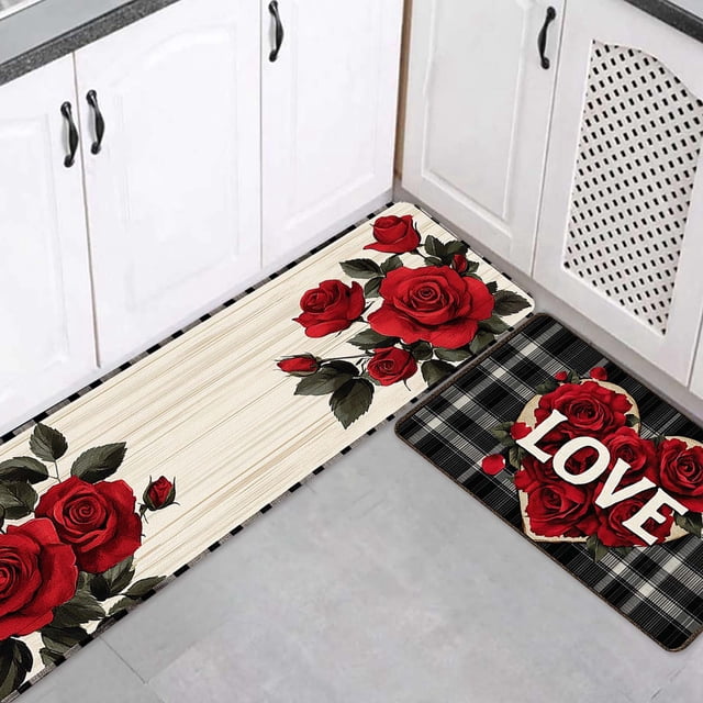 Products category Carpet Kitchen Carpet and Mat Set for Home Winter Floor Mat 2 Piece Kitchen Decorative Floor Covering