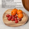 thumbnail image 3 of Modern and Personalized Walnut Wood Dinner Plate, Easy Cleaning & Lightweight for Desserts, Snacks, Fruits,Unique Japanese Style, Suitable for Tea, Reusable and, 3 of 7
